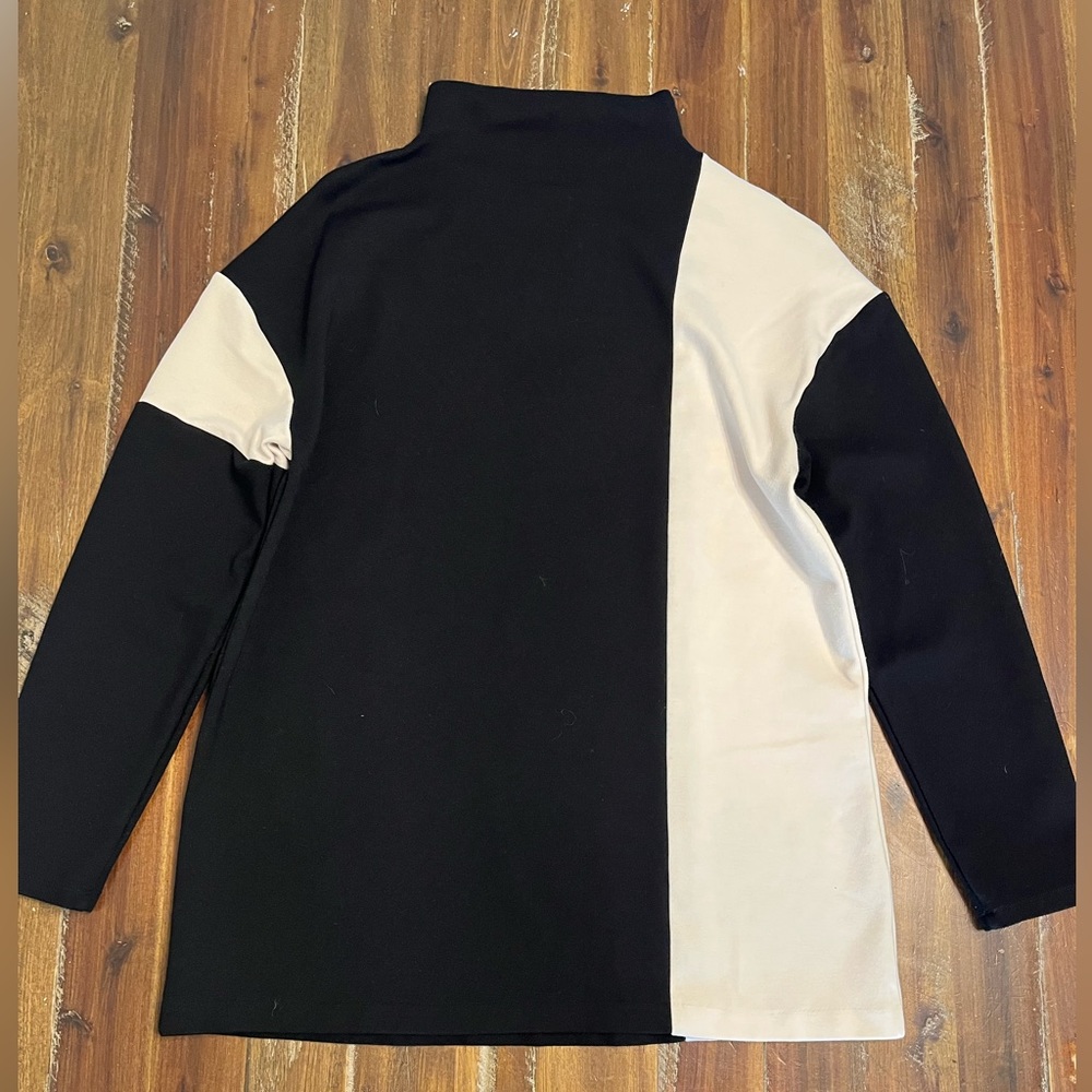 Anne Klein Womens Mock Neck Drop Shoulder Long Sleeve Size Medium